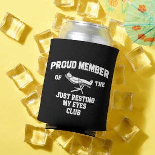 Funny Dad Just Resting My Eyes Fathers Day Funny  Can Cooler