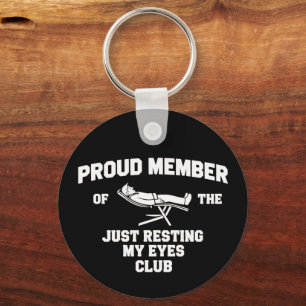 Funny Dad Just Resting My Eyes Fathers Day Funny Keychain