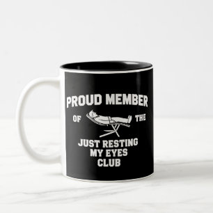 Funny Dad Just Resting My Eyes Fathers Day Funny  Two-Tone Coffee Mug