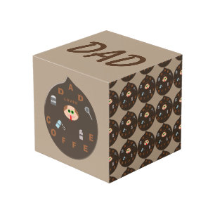 Funny Dad Monster Loves Coffee Custom Photo Cube