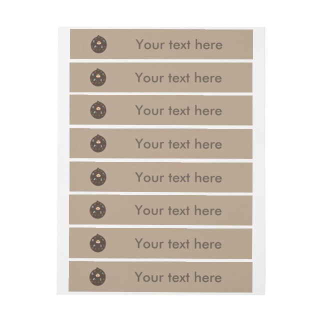 Funny Dad Monster Loves Coffee Personalized Labels (Sheet)