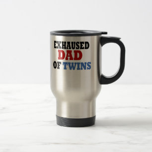 Funny Dad of Twins Travel Mug