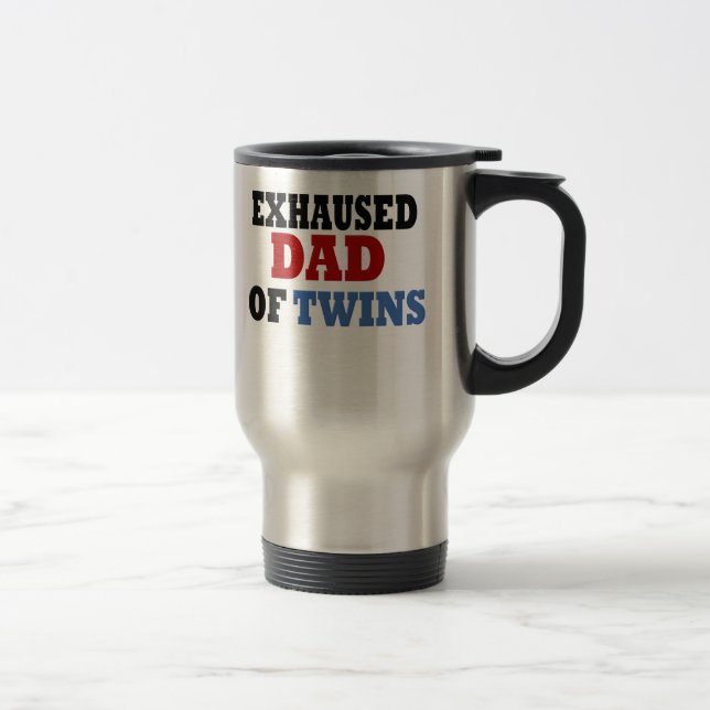 Funny Dad of Twins Travel Mug (Right)