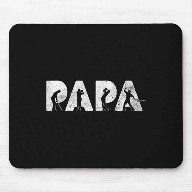 Funny Dad Papa Golf Daddy Funny Fathers Day Gift  Mouse Pad (Front)