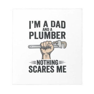 Funny Dad Plumber Vintage Engraving Shirt Design_1 Notepad