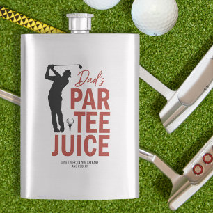 Funny “Dad’s Par-Tee Juice” Golf Drinking Hip Flask