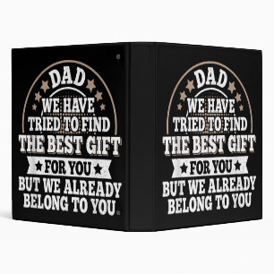 Funny Dad Saying Graphic Vintage Papa Father Binder