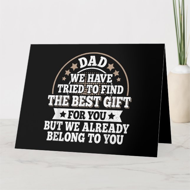 Funny Dad Saying Graphic Vintage Papa Father Card (Front)