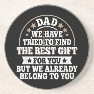 Funny Dad Saying Graphic Vintage Papa Father Coaster