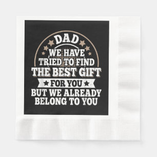 Funny Dad Saying Graphic Vintage Papa Father Napkin