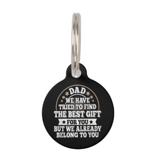 Funny Dad Saying Graphic Vintage Papa Father Pet Tag