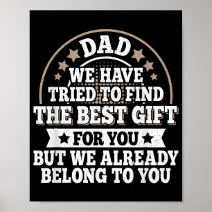 Funny Dad Saying Graphic Vintage Papa Father Poster