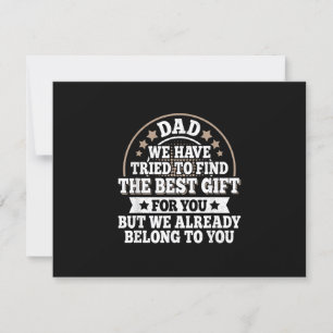 Funny Dad Saying Graphic Vintage Papa Father RSVP Card