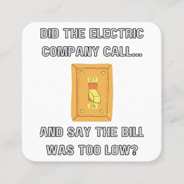 Funny Dad Sayings  Square Business Card (Front)
