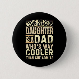 Funny Dad Shirt From Daughter Men Funny Fathers Da 2 Inch Round Button