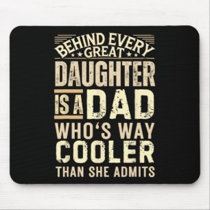 Funny Dad Shirt From Daughter Men Funny Fathers Da Mouse Pad