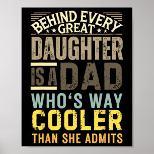 Funny Dad Shirt From Daughter Men Funny Fathers Da Poster