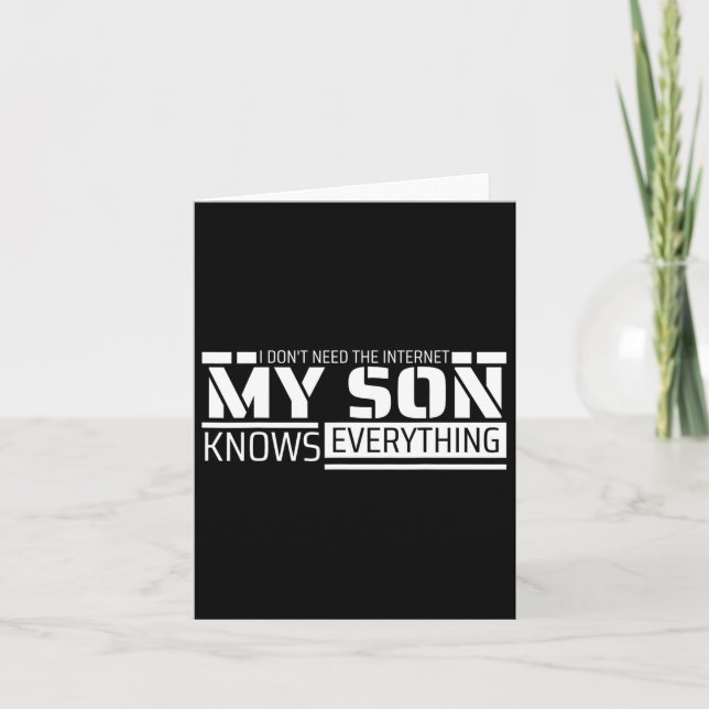 Funny Dad Shirt From Son Men Funny Fathers Day Dad Card (Front)
