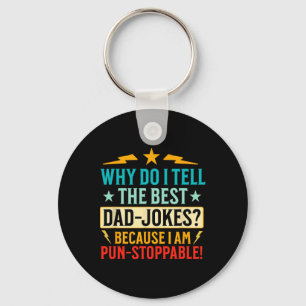 Funny Dad Shirt With Puns (on Back) Fathers Day Da Keychain