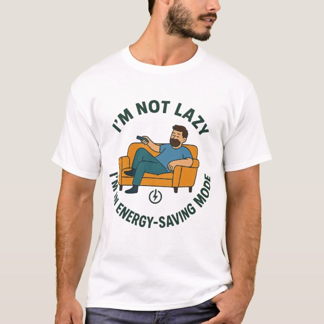 Funny Dad T-Shirt Energy Saving Mode (Front)