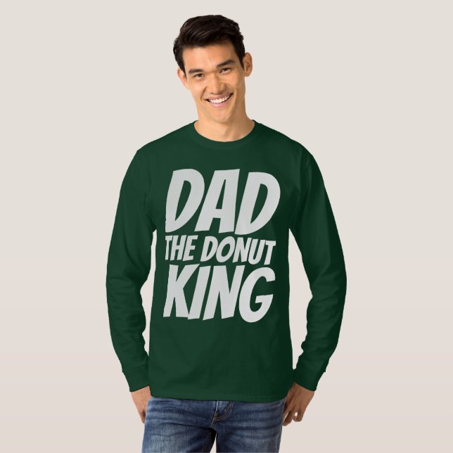 FUNNY DAD T-SHIRTS, DONUT KING SLEEVELESS SHIRT (Front Full)