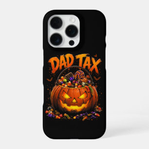 Funny Dad Tax Halloween Pumpkin iPhone 16 Pro Case