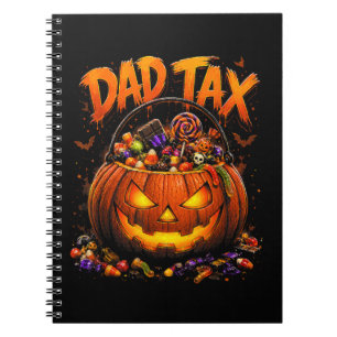 Funny Dad Tax Halloween Pumpkin Notebook