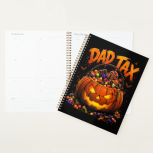 Funny Dad Tax Halloween Pumpkin Planner