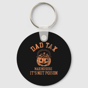Funny Dad Tax Halloween Shirt Candy Pumpkin Dad Jo Keychain