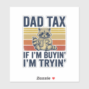 Funny Dad Tax Raccoon Vintage Graphic T-Shirt_1