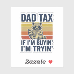 Funny Dad Tax Raccoon Vintage Graphic T-Shirt_1