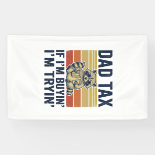 Funny Dad Tax Raccoon Vintage Graphic T-Shirt_1 Banner