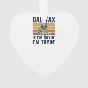 Funny Dad Tax Raccoon Vintage Graphic T-Shirt_1 Ornament