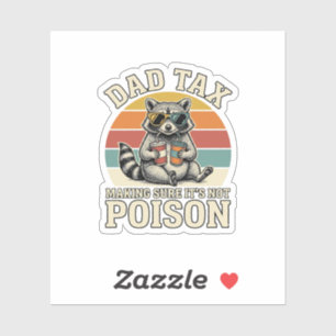 Funny Dad Tax Raccoon Vintage T-Shirt Design_1