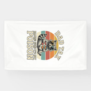 Funny Dad Tax Raccoon Vintage T-Shirt Design_1 Banner