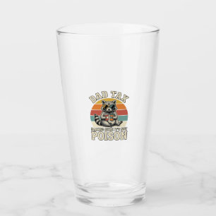 Funny Dad Tax Raccoon Vintage T-Shirt Design_1 Glass