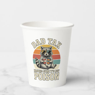 Funny Dad Tax Raccoon Vintage T-Shirt Design_1 Paper Cups
