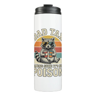 Funny Dad Tax Raccoon Vintage T-Shirt Design_1 Thermal Tumbler