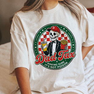 Funny Dad Tax Skeleton Fast Food Lover Tri-Blend Shirt