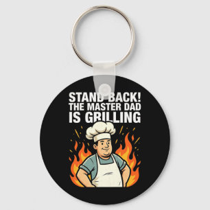 Funny Dad Tmaster Bbq Papa Smoker Grill Party Gift Keychain