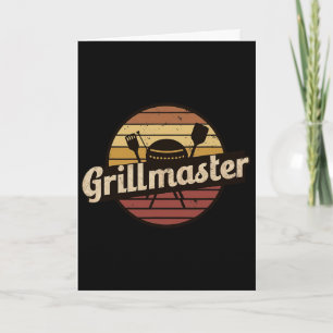 Funny Dad Vintage Design Grillmaster Fathers Day  Card