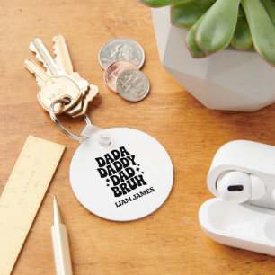 Funny Dada Daddy Dad Bruh Fathers day gift for dad Keychain