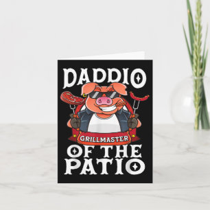 Funny Daddio Of The Patio Bbq Barbecue Fathers Day Card