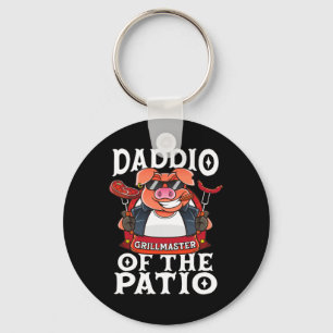 Funny Daddio Of The Patio Bbq Barbecue Fathers Day Keychain