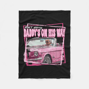 Funny Daddy's Home Trump Pink 2024 Take America Ba Fleece Blanket