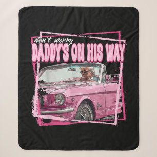 Funny Daddy's Home Trump Pink 2024 Take America Ba Sherpa Blanket