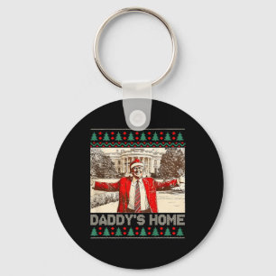 Funny Daddy's Home Trump Ugly Christmas Xmas Pajam Keychain