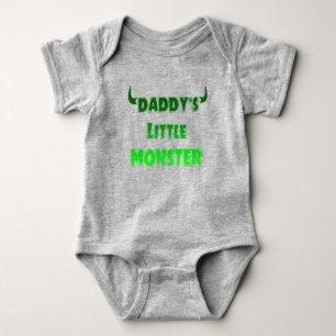 Funny Daddy's Little Monster - Goth Baby Clothing Bodysuit