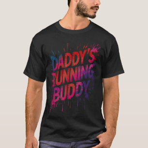 Funny daddy's running buddy dad half marathon T-Shirt
