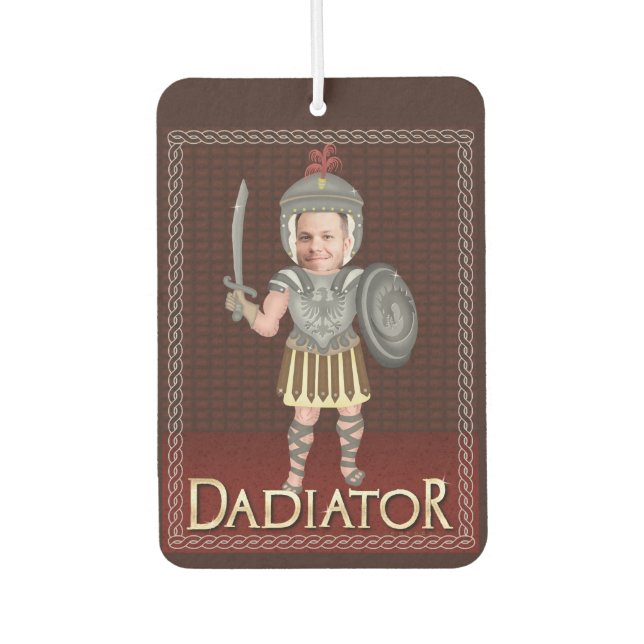 Funny Dadiator Father's Day | Custom Dad Photo Air Freshener (Front)